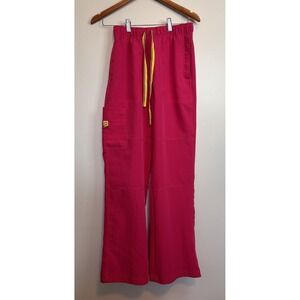 Spread Good Cheer Womens Small Pink Nursing Scrub Pockets Pants